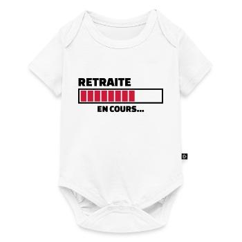 retraite en cours... - Body à manches courtes Premium Bébé - blanc - Devant
