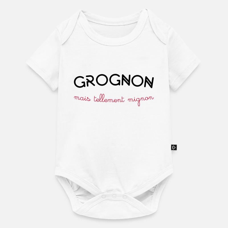 grognon - Body à manches courtes Premium Bébé - blanc