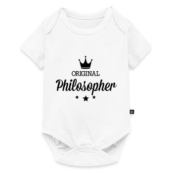 Original drei Sterne Deluxe Philosoph - Baby Premium Kurzarmbody - Weiß - Vorne