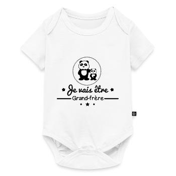 futur grand-frère,bientôt grand frère - Body à manches courtes Premium Bébé - blanc - Devant