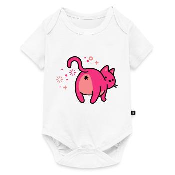 Katze Pups - Baby Premium Kurzarmbody - Weiß - Vorne