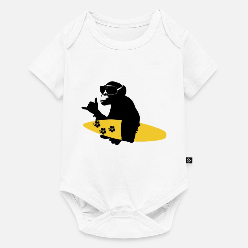 singe surf - Body à manches courtes Premium Bébé - blanc