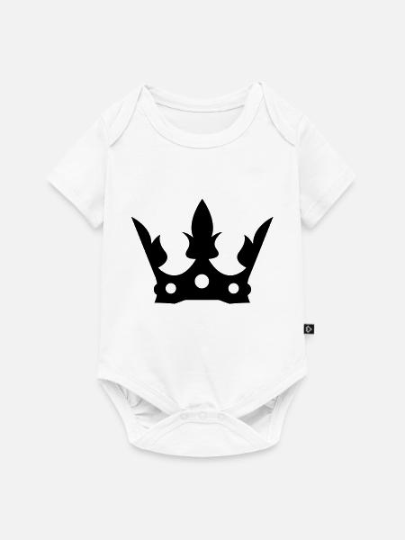 crown de - Baby Premium Kurzarmbody - Weiß