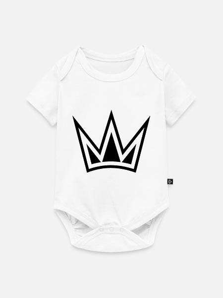 crown de - Baby Premium Kurzarmbody - Weiß
