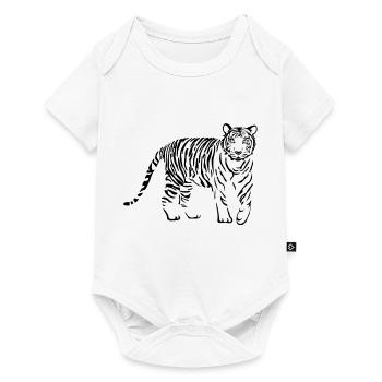tiger cheetah lion leopard cat wild hunting - Baby Premium short-sleeve bodysuit - white - Front
