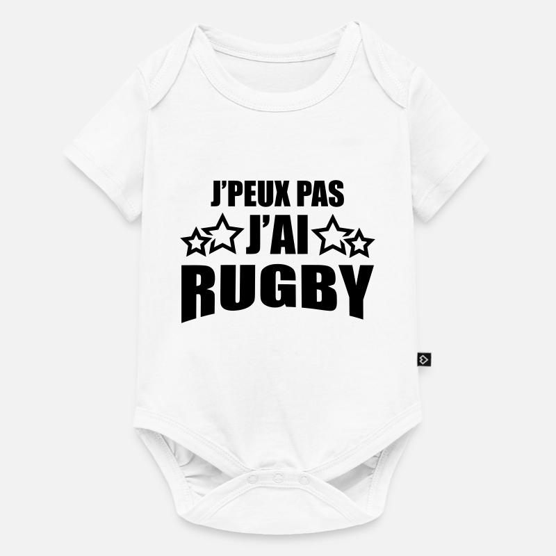 j'peux pas j'ai rugby - Body à manches courtes Premium Bébé - blanc