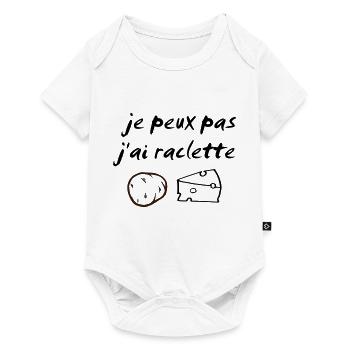 je peux pas j'ai raclette - Body à manches courtes Premium Bébé - blanc - Devant