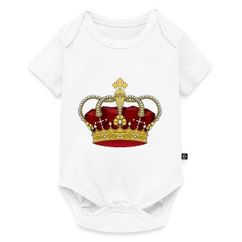 krone crown koenig king castle schloss tower burg1 - Baby Premium Kurzarmbody - Weiß - Vorne