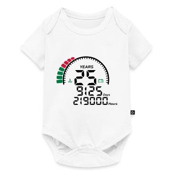compteur anniversaire years ans 25 - Body à manches courtes Premium Bébé - blanc - Devant