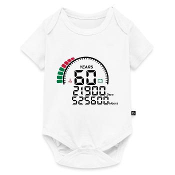 counter anniversary years 60 years - Baby Premium short-sleeve bodysuit - white - Front