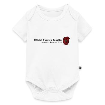 Morocco fan shirt "Passion & Heart" - Baby Premium short-sleeve bodysuit - white - Front