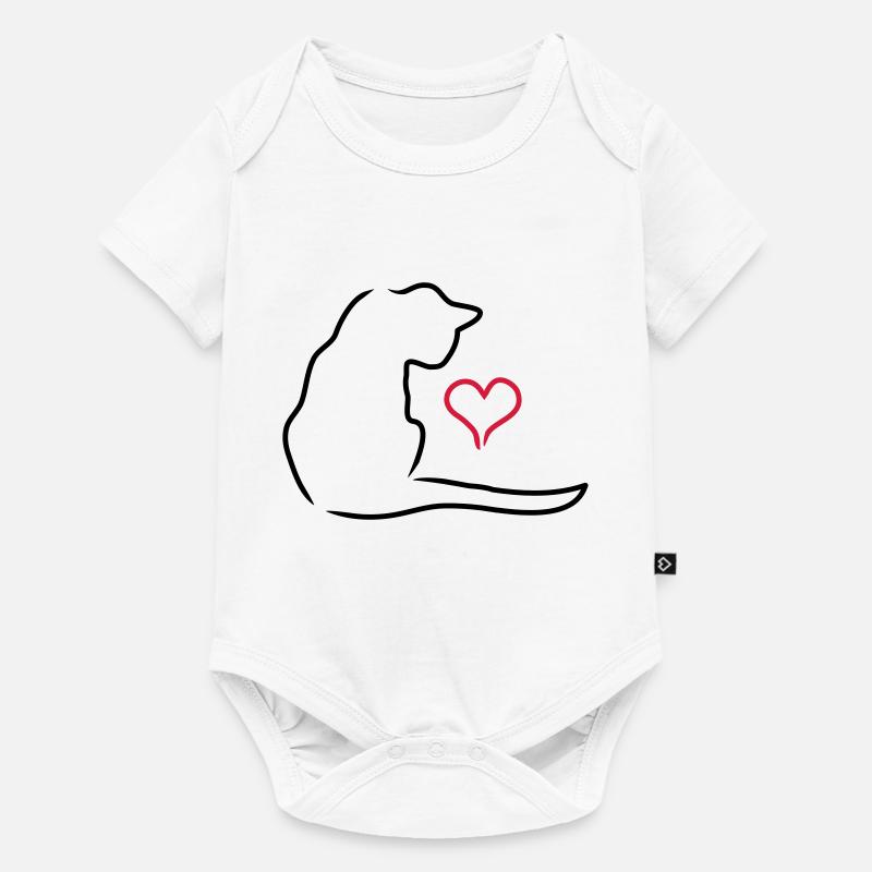 cat - Baby Premium short-sleeve bodysuit - white
