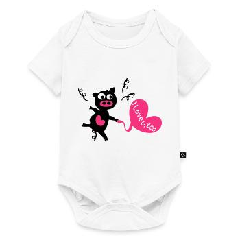 I Love U, too. Black piggy - Baby Premium short-sleeve bodysuit - white - Front