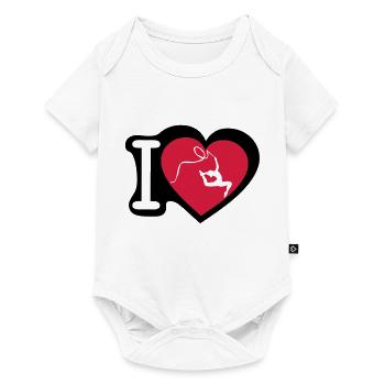 grs love coeur heart gymnastique3 - Body à manches courtes Premium Bébé - blanc - Devant