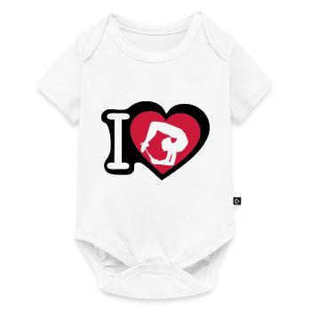 grs love coeur heart gymnastique8 - Body à manches courtes Premium Bébé - blanc - Devant