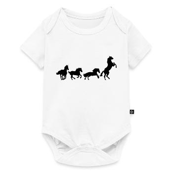 Unterhaltung Pferd Pferde horse5 - Baby Premium Kurzarmbody - Weiß - Vorne