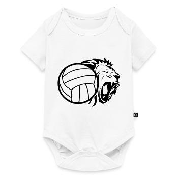 volleyball ball lion - Baby Premium short-sleeve bodysuit - white - Front
