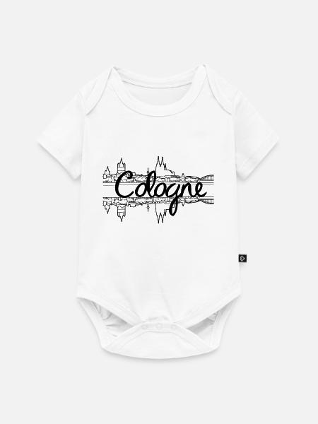 Cologne Skyline - Schwarz - Baby Premium Kurzarmbody - Weiß