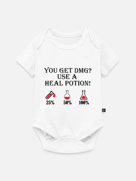 Benutze einen Heiltrank - Baby Premium Kurzarmbody - Weiß