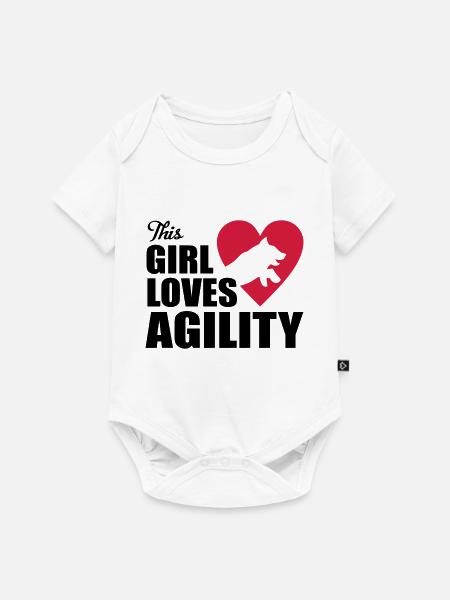 agility - Baby Premium Kurzarmbody - Weiß