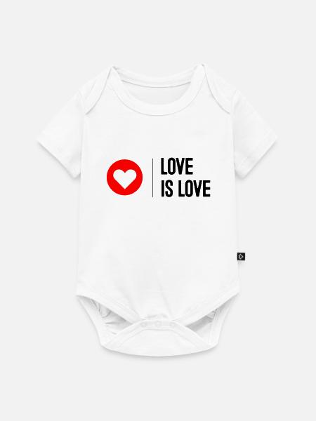 Love is Love - Baby Premium Kurzarmbody - Weiß