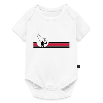 Fliegenfischen - Baby Premium Kurzarmbody - Weiß - Vorne