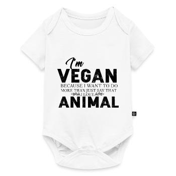 Idée de cadeau de végétarien végétarien - Body à manches courtes Premium Bébé - blanc - Devant