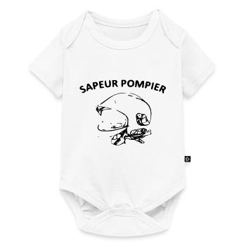 sapeur pompier casque F1 - Body à manches courtes Premium Bébé - blanc - Devant