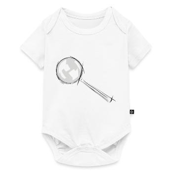 Magnifying glass for detectives, gift idea, researchers - Baby Premium short-sleeve bodysuit - white - Front