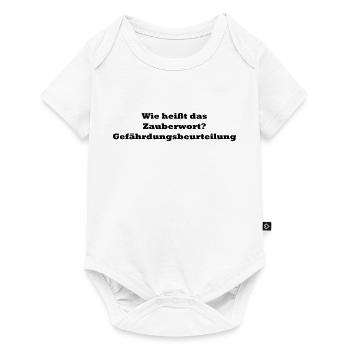 Wie heisst das Zauberwort? Gefährdungsbeurteilung - Baby Premium Kurzarmbody - Weiß - Vorne