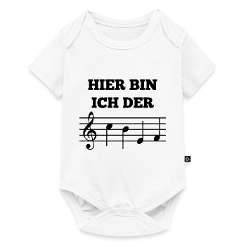 Hier bin ich der Chef - Baby Premium Kurzarmbody - Weiß - Vorne