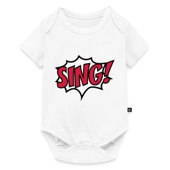 singen - Baby Premium Kurzarmbody - Weiß - Vorne