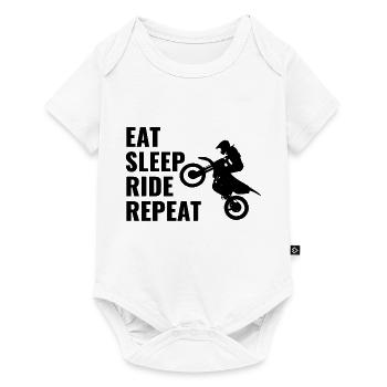 Eat Sleep Ride Repeat - Baby Premium short-sleeve bodysuit - white - Front