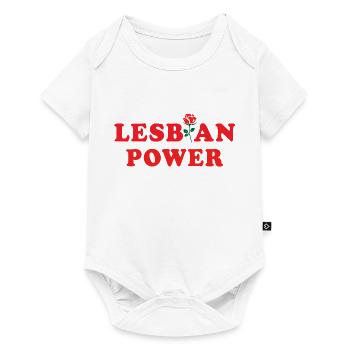 Lesbian Power - Baby Premium short-sleeve bodysuit - white - Front