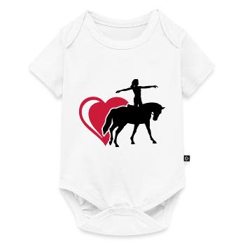 Herz Voltigieren - Baby Premium Kurzarmbody - Weiß - Vorne