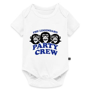monkey_party_crew_kl2 - Baby Premium Kurzarmbody - Weiß - Vorne