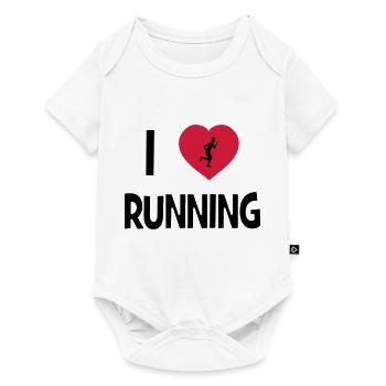 I Love Running - Baby Premium short-sleeve bodysuit - white - Front