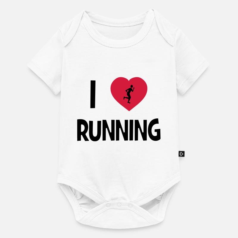 I Love Running - Baby Premium Kurzarmbody - Weiß