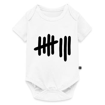 8 - Nummer - Baby Premium Kurzarmbody - Weiß - Vorne
