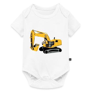 Bagger | Excavator - Baby Premium Kurzarmbody - Weiß - Vorne