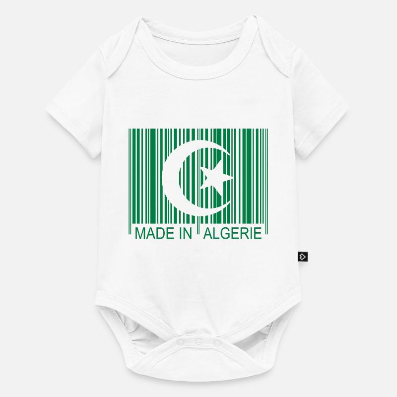 Code barre Made in ALGERIE 1c - Body à manches courtes Premium Bébé - blanc