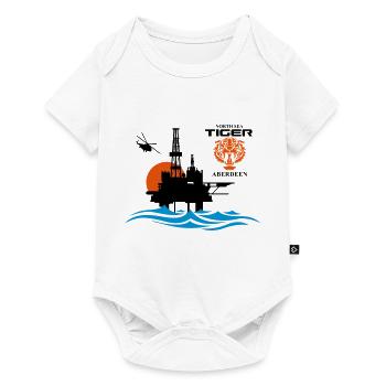 North Sea Tiger Oil Rig Platform Aberdeen - Baby Premium short-sleeve bodysuit - white - Front