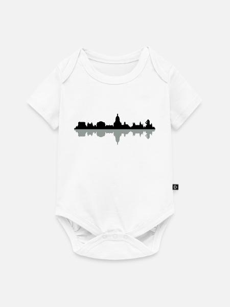 Skyline Mainz - Baby Premium Kurzarmbody - Weiß