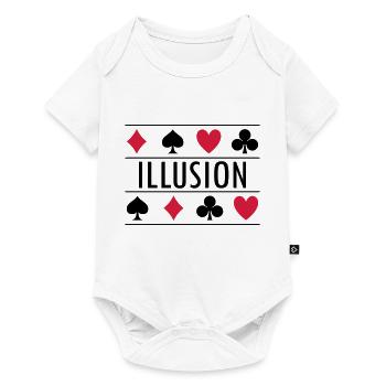 Illusion with map symbols - Baby Premium short-sleeve bodysuit - white - Front