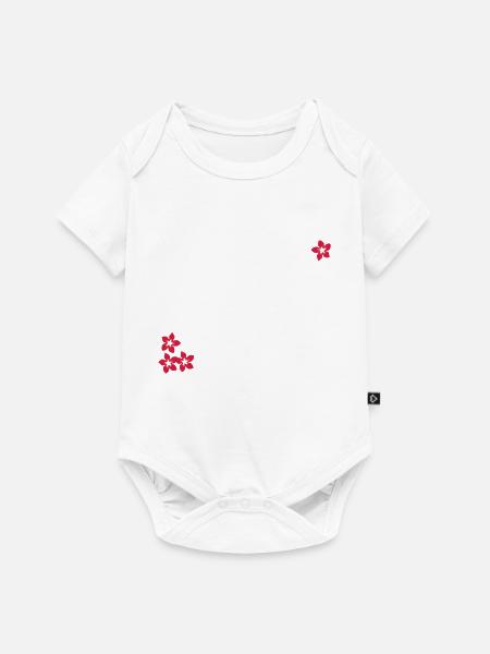 Blüten / blossoms (1c) - Baby Premium Kurzarmbody - Weiß