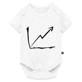 profit de flèche graphique haute vers le haut lign - Body à manches courtes Premium Bébé - blanc - Devant