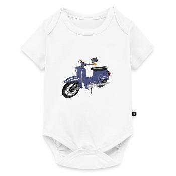 Simson Schwalbe blau - Baby Premium Kurzarmbody - Weiß - Vorne