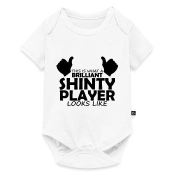 brilliant shinty player - Baby Premium short-sleeve bodysuit - white - Front