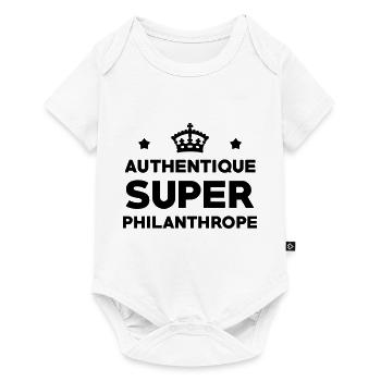 Philanthrope / Philanthropie / Association / - Body à manches courtes Premium Bébé - blanc - Devant