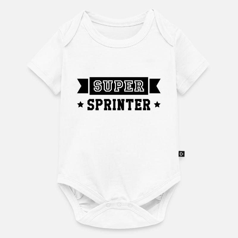 Leichtathletik / Sprint / Sprinter / Sprinterin - Baby Premium Kurzarmbody - Weiß